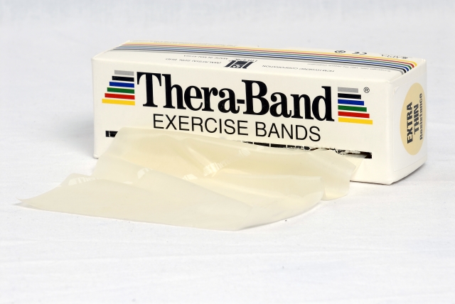 Picture of Thera Band Übungsband, extra dünn (beige), 5,5 m Rolle