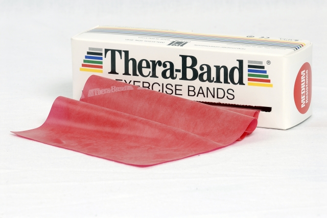 Picture of Thera Band Übungsband, mittel (rot), 5,5 m Rolle