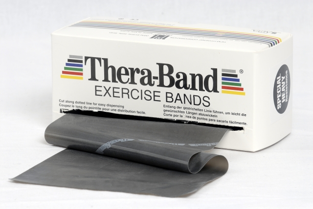 Picture of Thera Band Übungsband, spezial stark (schwarz), 5,5 m Rolle