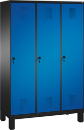 Zeige Details für Garderobenschrank einteilig, 3 Fächer S3000 Evolo mit 300 mm Abteilbreite, mit Füßen Bild von Garderobenschrank einteilig, 3 Fächer S3000 Evolo mit 300 mm Abteilbreite, mit Füßen