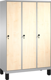 Zeige Details für Garderobenschrank einteilig, 3 Fach S3000 Evolo mit 300 mm, MDF Dekortüren, mit Füssen Bild von Garderobenschrank einteilig, 3 Fach S3000 Evolo mit 300 mm, MDF Dekortüren, mit Füssen