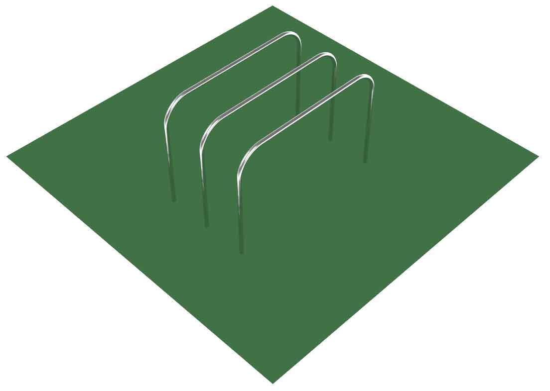 Bild von JK Calisthenics Outdoor-Parks - Double Dip Bar - Doppelbarren - Edelstahl