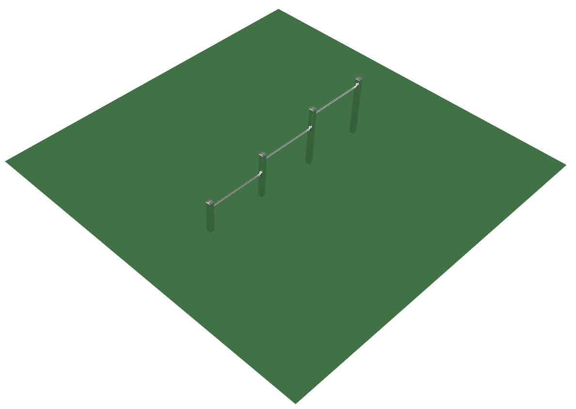 Bild von JK Calisthenics Outdoor-Parks - Triple PullUps Bars Klimmzugstangen - Edelstahl