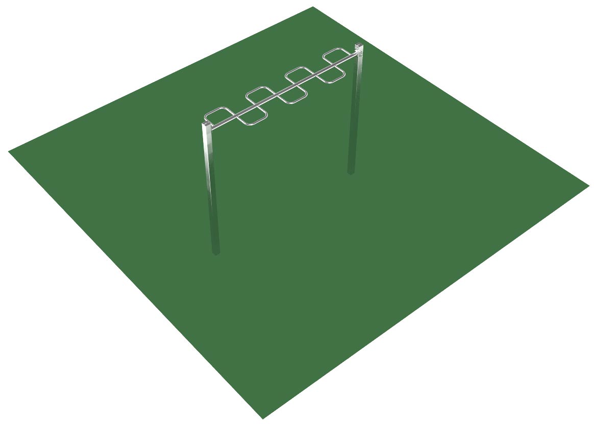 Bild von JK Calisthenics Outdoor-Parks - Snakebar / Schlangenleiter - Edelstahl