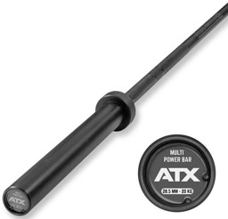 Bild von ATX® Cerakote Multi Bar Graphite Black- Langhantelstange in Graphite Black